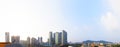 Panoramic view on residential buildings in Seoul, South Korea Royalty Free Stock Photo