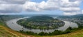 Panoramic view of rhine bow near Boppard Royalty Free Stock Photo