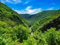 Panoramic view of Rio San Bernardino as viewed from hiking trail to Cicogna in Val Grande National Park