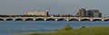 Panoramic view of river in Detroit