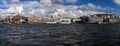 Panoramic View From River Gota Alv To The Harbour Lilla Bommen In Goteborg