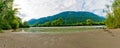 Panoramic view of the river inn in austria Royalty Free Stock Photo