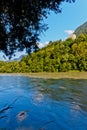 Panoramic view of the river inn in austria Royalty Free Stock Photo