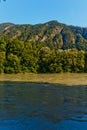 Panoramic view of the river inn in austria Royalty Free Stock Photo