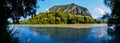 Panoramic view of the river inn in austria Royalty Free Stock Photo