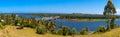 Panoramic view on the river Royalty Free Stock Photo