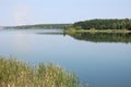 Panoramic view of the river Ros, Ukraine. Royalty Free Stock Photo