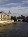 Panoramic view of river SEINE Pont Neuf bridge