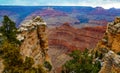 Panoramic view of the river valley and red rocks. Grand Canyon National Park with Colorado river in Arizona, USA Royalty Free Stock Photo