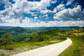 Panoramic view on the road close to Motovun