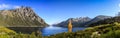 Panoramic view from the Road of the Seven Lakes, Patagonia, Argentina Royalty Free Stock Photo