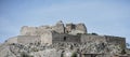 Panoramic view of the Rocca Aldobrandesca in the medieval borgo of Castiglione d`Orcia