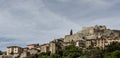 Panoramic view of the Rocca Aldobrandesca and the medieval borgo of Castiglione d`Orcia, Tuscany