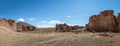 Panoramic view of Rock formations in Bolivean altiplano - Potosi Department, Bolivia Royalty Free Stock Photo