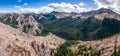 Panoramic view of Rocky mountains range, Alberta, Canada Royalty Free Stock Photo