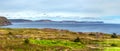 Panoramic view of the rolling hills of the Avalon Peninsula, NFL, Canada Royalty Free Stock Photo