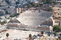 Panoramic view on Roman amphitheater in Amman Royalty Free Stock Photo