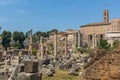 Panoramic view of Roman Forum and Capitoline Hill in city of Rome, Italy Royalty Free Stock Photo