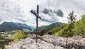 Panoramic view of Romanian Carpathian mountains Royalty Free Stock Photo