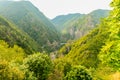 Panoramic view of the Romanian mountains Royalty Free Stock Photo