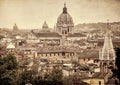 Panoramic view of Rome.