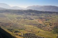 Panoramic view upon Ronda surrounding plains fields Royalty Free Stock Photo