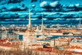 Panoramic view from the roof of St. Isaac`s Cathedral. Saint Petersburg. Russia Royalty Free Stock Photo