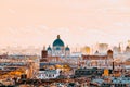 Panoramic view from the roof of St. Isaac`s Cathedral. Saint Petersburg. Russia Royalty Free Stock Photo