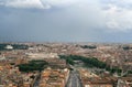 Panoramic view of the roofs of Rome, Italy