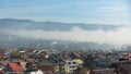 Panoramic view of the rooftops of Nowy Targ Royalty Free Stock Photo