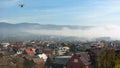 Panoramic view of the rooftops of Nowy Targ Royalty Free Stock Photo