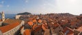 Panoramic view of the rooftops of the Old Town of Dubrovnik. Croatia Royalty Free Stock Photo