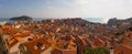 Panoramic view of the rooftops of the Old Town of Dubrovnik. Croatia Royalty Free Stock Photo