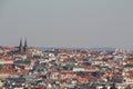 panoramic view of the rooftops of Prague Royalty Free Stock Photo