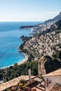 Panoramic view of Roquebrune coastline and the Principality of Monaco Royalty Free Stock Photo