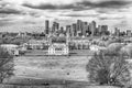 Panoramic view from the Royal Observatory in Greenwich, London, UK Royalty Free Stock Photo