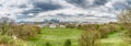 Panoramic view from the Royal Observatory in Greenwich, London, UK Royalty Free Stock Photo