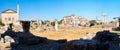 Ruins of the ancient Roman Forum in central Rome Royalty Free Stock Photo