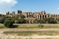 Panoramic view of ruins of Circus Maximus in city of Rome, Italy Royalty Free Stock Photo