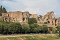 Panoramic view of ruins of Circus Maximus in city of Rome, Italy Royalty Free Stock Photo