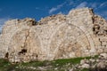 Panoramic view of Ruins of Crusader`s forte at Beit Itab at the Jerusalem Subdistrict