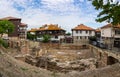Panoramic view of the ruins of the early Byzantine baths of the times of Saint Justinian the Great