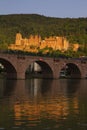 Panoramic view of the ruins of the Heidelberg Castle, Germany fr