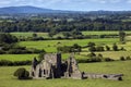 Panoramic view of ruins of an Hore Abbey in Cashel, Ireland. It is a ruined Cistercian monastery and famous landmark in Tipperary. Royalty Free Stock Photo