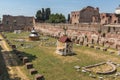Panoramic view of ruins in Palatine Hill in city of Rome, Italy Royalty Free Stock Photo