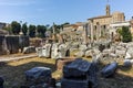 Panoramic view of Ruins of Roman Forum and Capitoline Hill in city of Rome, Italy Royalty Free Stock Photo