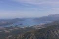 Panoramic view of the runway of Tivat airport. Montenegro Royalty Free Stock Photo