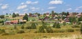 Panoramic view of the russian village. Village of Visim, Sverdlovsk region, Russia Royalty Free Stock Photo