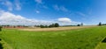 Panoramic view of the rye field in the suburb of Neustadt Marburg-Biedenkopf district in Hessen.