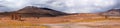 Panoramic view in Salar De Tara, Atacama Desert, Chile Royalty Free Stock Photo